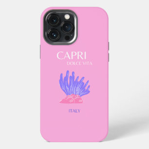 Capri, Italy, Preppy, Pink iPhone 13 Pro Max Case