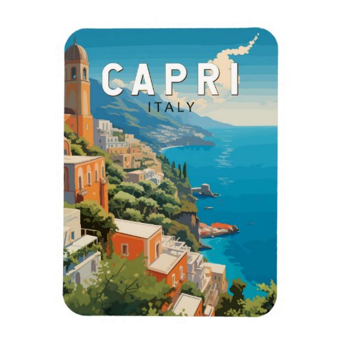 Capri Italy Travel Art Vintage Magnet