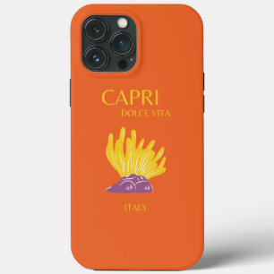 Capri, Italy, Travel, Preppy, Orange iPhone 13 Pro Max Case
