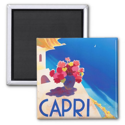 Capri Italy vintage travel Magnet