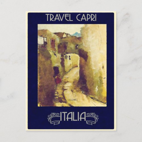 Capri Italy Vintage Travel Postcard