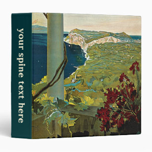 Capri, Italy, Vintage Travel Poster Art Italia Binder