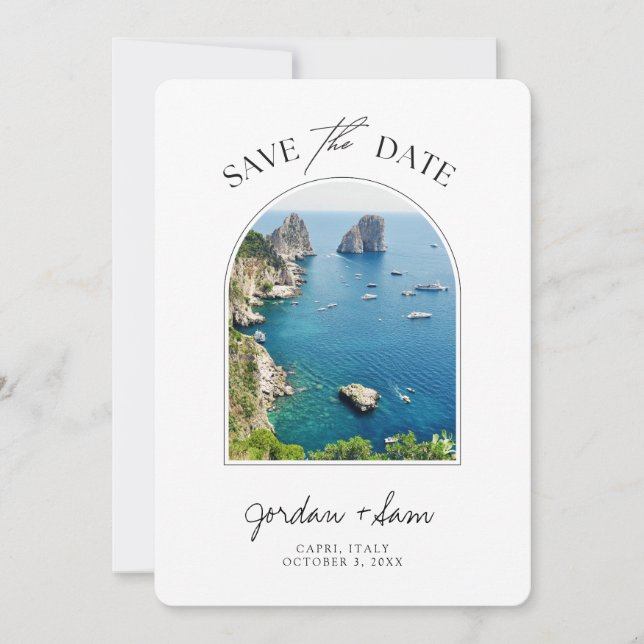 Capri Italy Wedding Save the Date Invitation (Front)