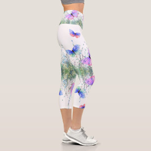 Capri Leggings with Butterflies