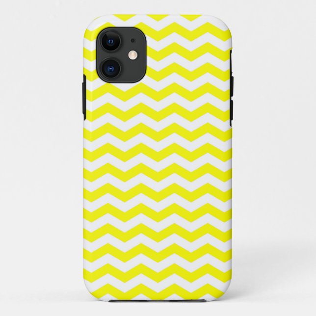 Capri Lemon Wave Chevron Case-Mate iPhone Case (Back)