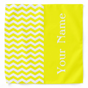 Capri Lemon Wave Chevron with name Bandana