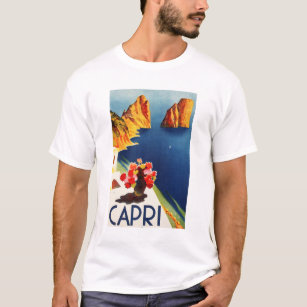 CAPRI NAPLES ITALY Vintage Art Deco ENIT Tourism T-Shirt