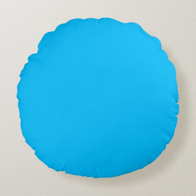 Capri (solid color)  round pillow (Front)