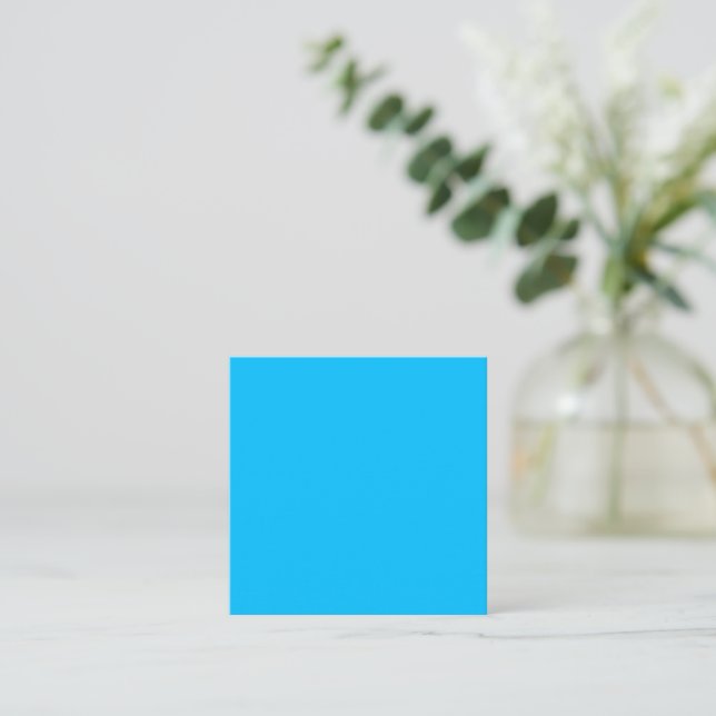 Capri (solid color)  square business card (Standing Front)