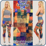 CAPRI STYLE LEGGINGS - "3 Domes" - Paul Klee Art<br><div class="desc">An art image entitled "City with the Three Domes" - (1914) by artist Paul Klee (1879 - 1940) is featured on these colorful Capri Style Leggings. Available in five women's sizes (XS, S, M, L, XL). See "About This Product" description below for general sizing and product info. The image covers...</div>
