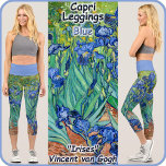 CAPRI STYLE LEGGINGS - Irises - Blue - van Gogh