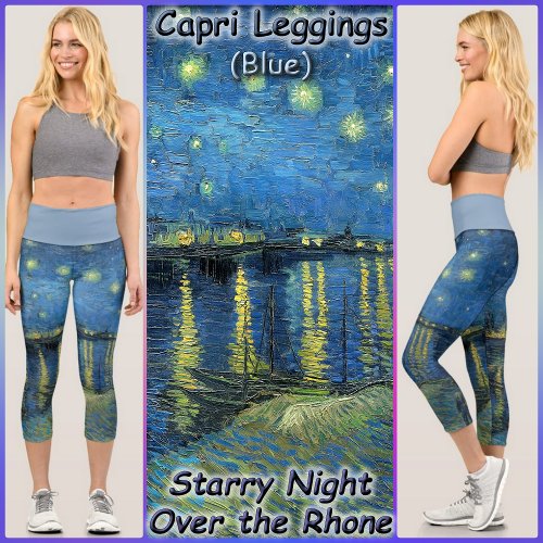 CAPRI STYLE LEGGINGS Starry Night OTR van Gogh