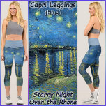 CAPRI STYLE LEGGINGS "Starry Night O.T.R" van Gogh<br><div class="desc">An image of "Starry Night Over the Rhone" by Vincent van Gogh is featured on these colorful Leggings. Available in five women's sizes (XS, S, M, L, XL). See "About This Product" description below for general sizing and product info, The image covers the entire pair of leggings by default except...</div>