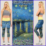 CAPRI STYLE LEGGINGS "Starry Night O.T.R" van Gogh<br><div class="desc">An image of "Starry Night Over the Rhone" by Vincent van Gogh is featured on these colorful Leggings. Available in five women's sizes (XS, S, M, L, XL). See "About This Product" description below for general sizing and product info, The image covers the entire pair of leggings by default except...</div>