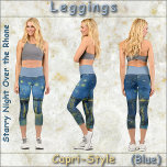 CAPRI STYLE LEGGINGS "Starry Night O.T.R" van Gogh<br><div class="desc">An image of "Starry Night Over the Rhone" by Vincent van Gogh is featured on these colorful Leggings. Available in five women's sizes (XS, S, M, L, XL). See "About This Product" description below for general sizing and product info, The image covers the entire pair of leggings by default except...</div>