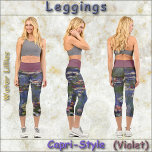 CAPRI STYLE LEGGINGS -Water Lillies" -Claude Monet<br><div class="desc">An image of "Water Lillies" by Claude Monet is featured on these colorful Leggings. Available in five women's sizes (XS, S, M, L, XL). See "About This Product" description below for general sizing and product info, The image covers the entire pair of leggings by default except for the high waistband....</div>
