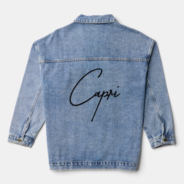 Capri Summer Escape Vibes Denim Jacket (Back)