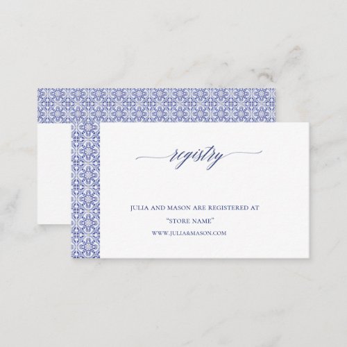 Capri Tile Coll  Wedding Registry Card