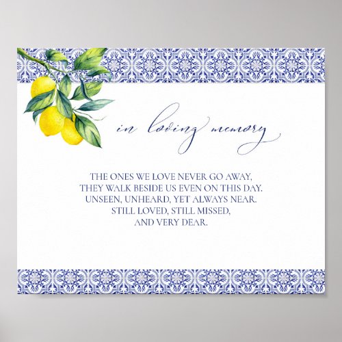 Capri Tile Collection Wedding Memorial Sign