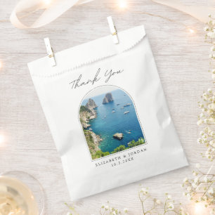 Capri Wedding Favor Italy Photo Thank You Bag