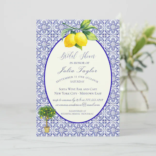 Capri | Wedding Tile Bridal Shower Invitation | Zazzle