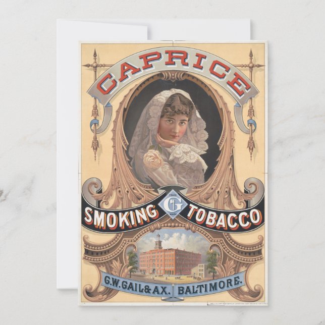 Caprice Smoking Tobacco Vintage Advertisement (Front)