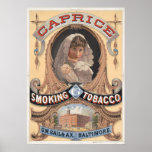 Caprice Smoking Tobacco Vintage Advertisement Poster