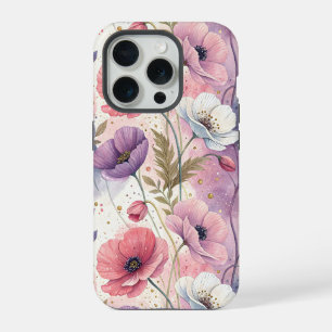 Capricious Aesthetic Poppies iPhone 15 Pro Case
