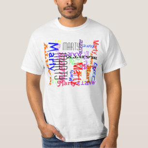 Capricious Repeating Name Collage T-Shirt