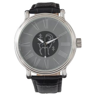  Capricorm  Zodiac black&gray - roman numerals 