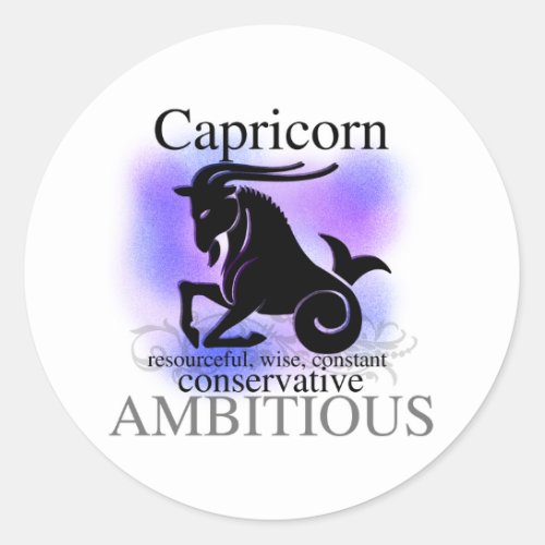 Capricorn About You Classic Round Sticker