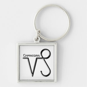 CAPRICORN, Abstract Design of the Zodiac Sign, Keychain
