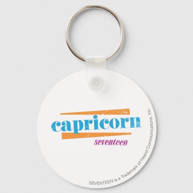 Capricorn Aqua Keychain (Front)