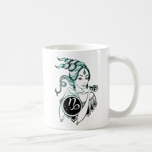 Capricorn Art Deco Lady Coffee Mug