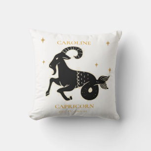 Capricorn Astrological Zodiac Sign Name Gift Throw Pillow