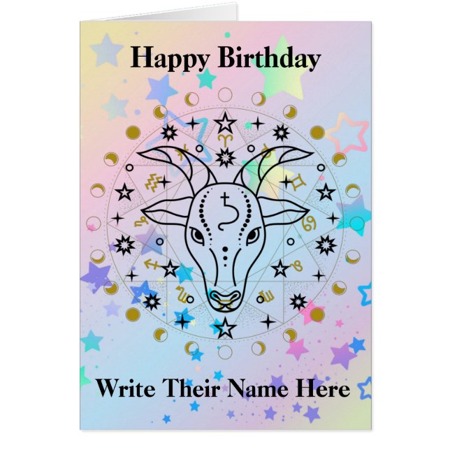 Capricorn Astrology Birthday Card Dec 21-Jan 20 (Front)