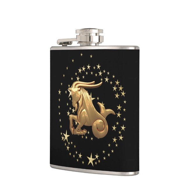 Capricorn Astrology Flask (Left)