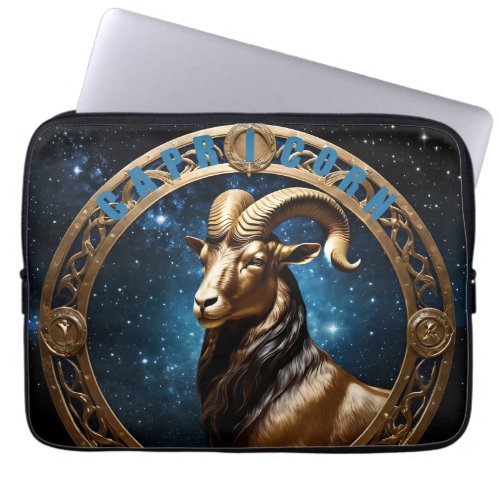 Capricorn astrology sign laptop sleeve