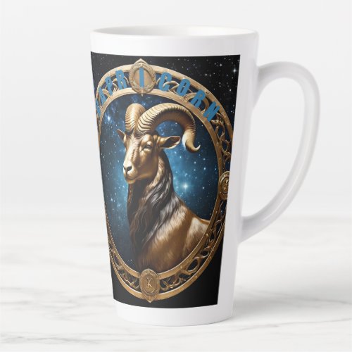 Capricorn astrology sign latte mug