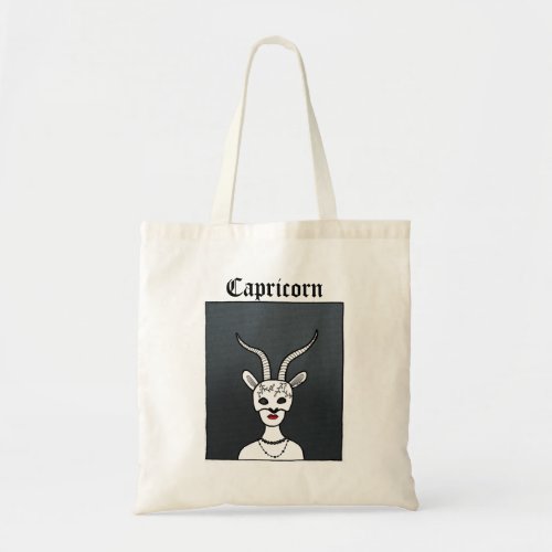 Capricorn Astrology Zodiac Sign Goth Girl gift Tote Bag
