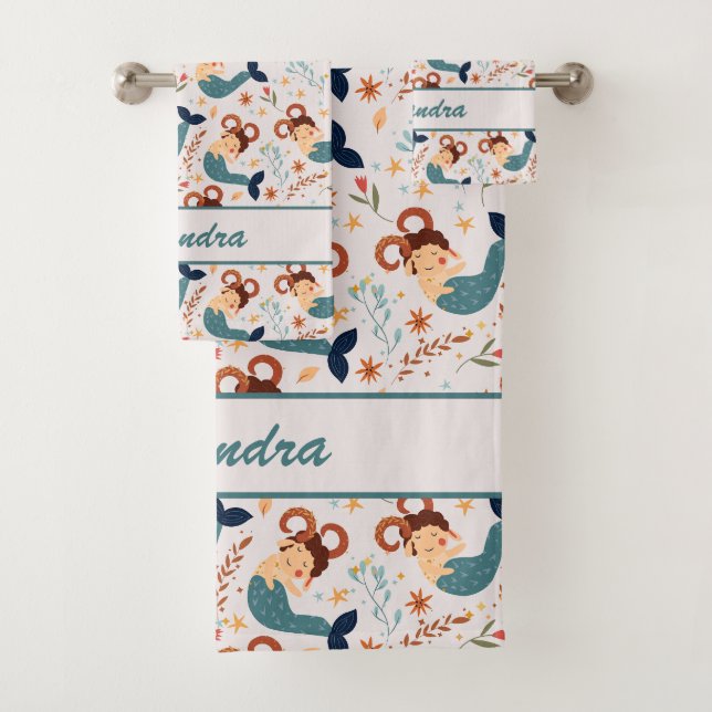 Capricorn Baby | Cozy & Soft for Little Goats Bath Towel Set (Insitu)