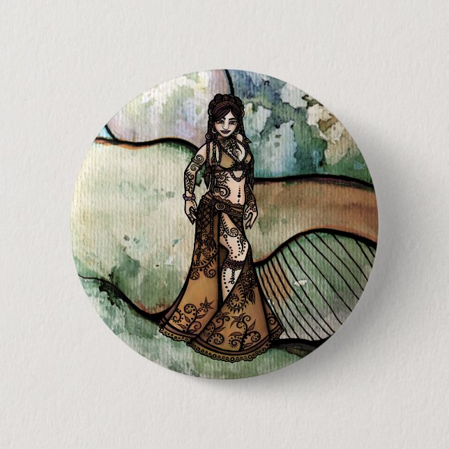 Capricorn Belly Dancer                             Button (Front)