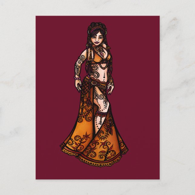 Capricorn Belly Dancer Postcard (Front)