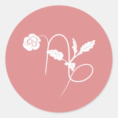 Capricorn birth flower pansy zodiac sign classic round sticker