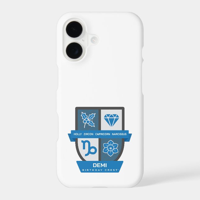 Capricorn Birthday Crest™ December 22-31 iPhone Case (Back)