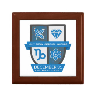 Capricorn Birthday Crest™ December 22-31 Jewelry Gift Box