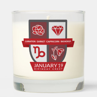 Capricorn Birthday Crest™ for January 1-19 Candle