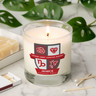 Capricorn Birthday Crest™ for January 1-19 Candle