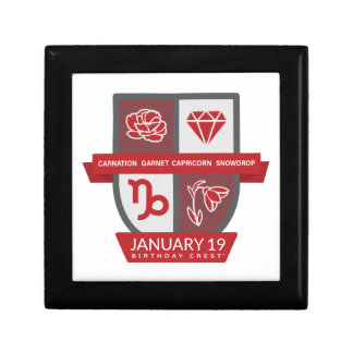 Capricorn Birthday Crest™ January 1-19 Jewelry Box