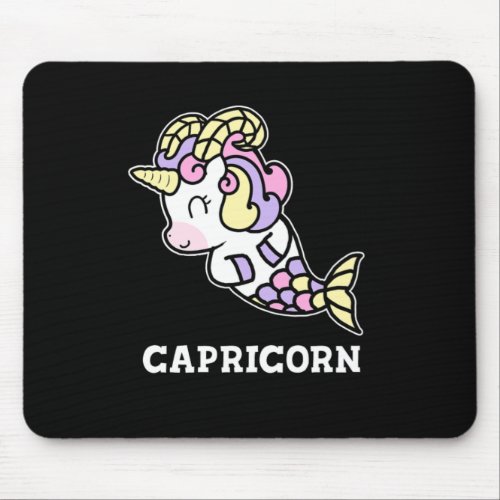 Capricorn Birthday Gift Zodiac Unicorn Costume Mouse Pad